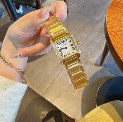 Cartier Tank Francaise Quartz Movement Stainless Steel 27*32/21.2*25.7MM Lady Watch